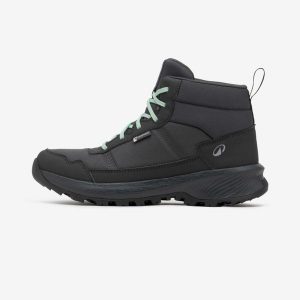 Buty turystyczne damskie Quechua NH100 mid wodoodporne. Niebieskie buty trekkingowe QUECHUA, bez zapięcia. Za 169,99 zł.