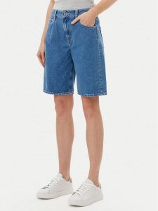 Pepe Jeans Szorty jeansowe PL801189 Niebieski Regular Fit. Niebieskie szorty Pepe Jeans, bez wzorów, z bawełny. Za 219,99 zł.