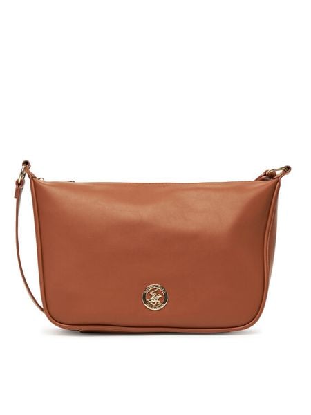 Beverly Hills Polo Club Torebka C-BHPC-L-001-08 Brązowy. Brązowe listonoszki Beverly Hills Polo Club, bez wzorów, z materiału, bez dodatków. Za 159,99 zł.
