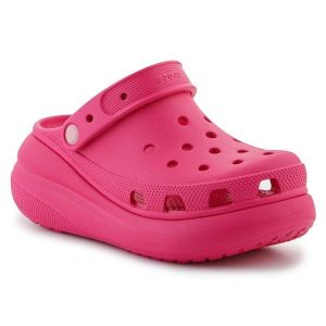 Klapki Crocs Classic Crush Clog 207521-6ZQ różowe. Czerwone klapki bez wzorów, bez obcasa. Za 435,61 zł.