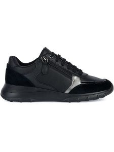 Geox Sneakersy "Alleniee" w kolorze czarnym rozmiar: 40. Czarne trampki Geox, bez wzorów, bez zapięcia. Za 237,95 zł.