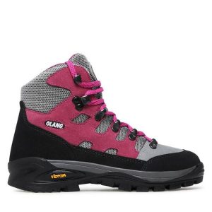 Trekkingi Olang. Czerwone buty sportowe Olang, bez wzorów, bez zapięcia, trekkingowe. Za 369,99 zł.