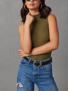 LA Angels Top w kolorze khaki rozmiar: L. Brązowe topy LA Angels, l, bez wzorów, bez kołnierzyka, bez ramiączek. Za 113,99 zł.