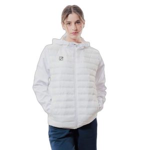 Damska kurtka z kapturem Givova Superior. Białe kurtki Givova, na zimę, bez wzorów, z puchu, z kapturem, narciarskie. Za 303,99 zł.