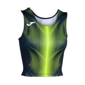 Top fitness damski Joma Olympie. Niebieskie topy JOMA, xs, bez wzorów, sportowe, bez kołnierzyka, bez ramiączek. W wyprzedaży za 89,10 zł.