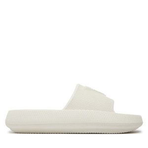 Klapki Guess. Białe klapki Guess, z aplikacjami, bez obcasa. Za 119,99 zł.