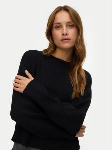 Vero Moda Sweter Gold Art 10332206 Czarny Regular Fit. Czarne swetry klasyczne Vero Moda, s, z syntetyku, bez kołnierzyka. Za 179,99 zł.