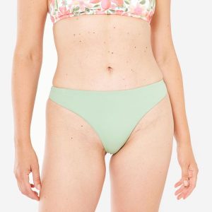 Dół kostiumu kąpielowego surfingowego damski Roxy Mini. Zielone bikini Roxy, bez wzorów, z elastanu. Za 99,99 zł.