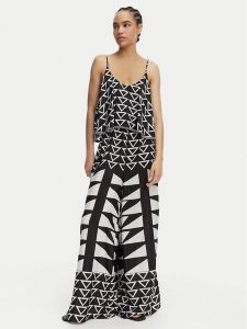 Iconique Kombinezon Lila IC26-116 Czarny Regular Fit. Czarne kombinezony Iconique, l, bez wzorów, z syntetyku, bez kołnierzyka, bez ramiączek. Za 419,99 zł.