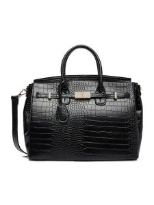 Nine West Torebka CEO-Melia-LDA8377 Czarny. Czarne kuferki Nine West, bez wzorów, z materiału, bez dodatków. Za 279,99 zł.