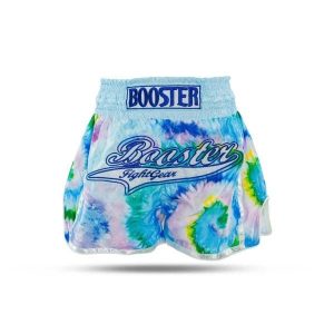 Damskie spodenki do boksu tajskiego Booster Fight Gear TBT Swirl 1. Niebieskie szorty BOOSTER FIGHT GEAR, bez wzorów, sportowe. Za 292,00 zł.
