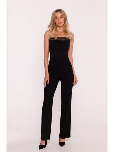 Stylove Spodnie w kolorze czarnym rozmiar: XL. Czarne spodnie z wysokim stanem Stylove, bez wzorów, z materiału, z podwyższonym stanem. Za 223,46 zł.
