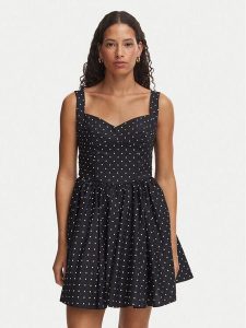 Bardot Sukienka koktajlowa Coletta 60470DB Czarny A-Line Fit. Czarne sukienki Bardot, bez wzorów, z bawełny, wizytowe, bez kołnierzyka, bez ramiączek. Za 639,99 zł.