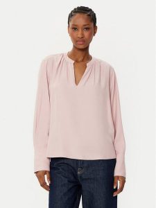 Tommy Hilfiger Bluzka WW0WW44049 Różowy Relaxed Fit. Czerwone bluzki TOMMY HILFIGER, bez wzorów, z wiskozy, bez kołnierzyka, bez ramiączek. Za 219,99 zł.