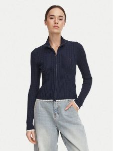 Tommy Jeans Kardigan DW0DW23355 Granatowy Slim Fit. Niebieskie kardigany Tommy Jeans, z jeansu. Za 449,99 zł.