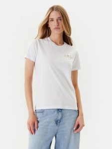 Converse T-Shirt Sea 10027759-A01 Biały Regular Fit. Białe t-shirty Converse, s, bez wzorów, z bawełny, bez kołnierzyka, bez ramiączek. Za 89,99 zł.
