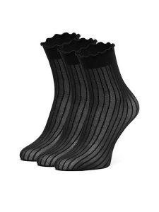 Nine West Skarpety długie CEO_AS_NW_01_Z_AW25 (3-PACK) Czarny. Czarne skarpetki Nine West, bez wzorów, z materiału. Za 44,99 zł.