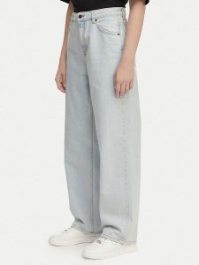 HUGO Jeansy Leni_B 50535097 Niebieski jasny Relaxed Fit. Niebieskie jeansy Hugo, bez wzorów, z bawełny. Za 449,99 zł.