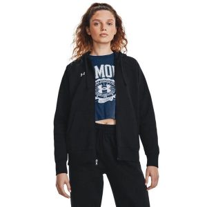 Bluza damska Under Armour Rival Fleece FZ Hoodie. Czarne bluzy Under Armour, bez wzorów, bez kaptura. Za 179,99 zł.