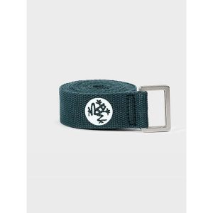 Pasek do jogi Manduka Unfold 182 cm – Ekologiczny, głęboki odcień niebieskiego. Niebieskie paski Manduka, bez wzorów, z bawełny, sportowe. Za 79,99 zł.