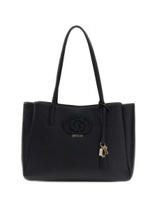 Guess Torebka 180981 Czarny. Czarne shopper bag Guess, z aplikacjami, bez dodatków. Za 649,99 zł.