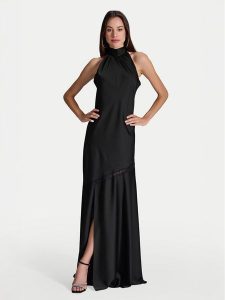Swing Sukienka wieczorowa 5AH22200 Czarny Regular Fit. Czarne kombinezony Swing, bez wzorów, z syntetyku, wizytowe, bez kołnierzyka, bez ramiączek. Za 459,99 zł.