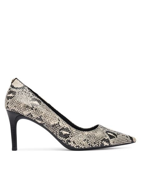 MICHAEL Michael Kors Szpilki Alina Felx Pump 40T6HNMP1E Beżowy. Brązowe szpilki MICHAEL Michael Kors, bez wzorów, ze skóry, bez obcasa. Za 679,99 zł.