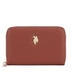 Portfel U.S. Polo Assn. Brązowe portfele U.S. Polo Assn., bez wzorów. Za 159,99 zł.