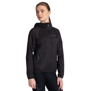 Damska kurtka outdoorowa lub do biegania Kilpi ROSA-W. Czarne kurtki Kilpi, xs, bez wzorów, z nylonu, bez kaptura. Za 277,46 zł.