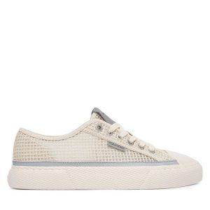 Trampki Calvin Klein. Brązowe trampki Calvin Klein, bez wzorów, bez zapięcia. Za 369,99 zł.