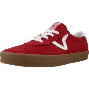 Buty VANS SPORT LOW Czerwony. Czerwone trampki Vans, bez wzorów, ze skóry, bez zapięcia. Za 290,99 zł.