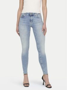 ONLY Jeansy Blush 15164319 Niebieski Skinny Fit. Niebieskie jeansy ONLY, bez wzorów, z bawełny. Za 199,99 zł.