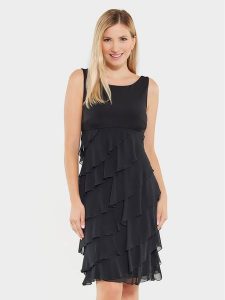 Swing Sukienka koktajlowa 77757710 Czarny Slim Fit. Czarne kombinezony Swing, bez wzorów, z syntetyku, wizytowe, bez kołnierzyka, bez ramiączek. Za 429,99 zł.