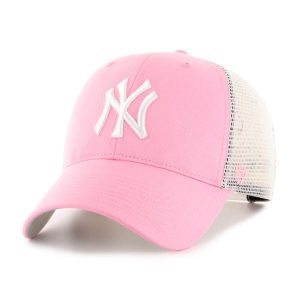 Czapka Trucker New York Yankees 47Brand MLB Branson MVP. Czerwone czapki 47 Brand, bez wzorów, z materiału, klasyczne. Za 99,99 zł.