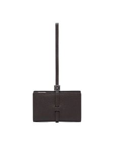 Calvin Klein Portfel Emblem Hw Pebble Wallet On Strap LV04F1130G Brązowy. Brązowe portfele Calvin Klein, bez wzorów, ze skóry. Za 289,99 zł.