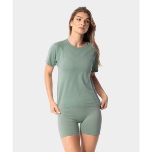 Koszulka bezszwowa na trening damska Simply Seamless Carpatree. Zielone bluzki Carpatree, m, bez wzorów, sportowe, bez kołnierzyka, bez ramiączek. Za 119,99 zł.