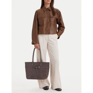 Torebka GINO ROSSI. Szare shopper bag Gino Rossi, bez wzorów, bez dodatków. Za 459,99 zł.