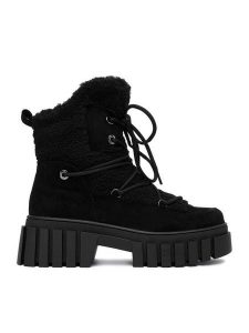 DeeZee Śniegowce HX22097-1 Czarny. Czarne buty zimowe DeeZee, z materiału, bez obcasa, bez zapięcia. Za 229,99 zł.