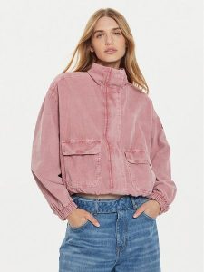 Roxy Kurtka przejściowa Slow Song ERJJK03614 Różowy Oversize. Czerwone kurtki Roxy, xl, bez wzorów, z bawełny, bez kaptura. Za 259,99 zł.