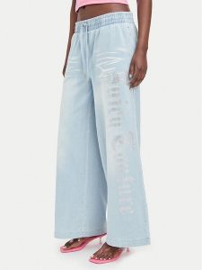 Juicy Couture Jeansy JCDBJ226962 Niebieski Wide Leg. Niebieskie jeansy Juicy Couture, bez wzorów, z bawełny. Za 399,99 zł.