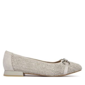 Baleriny Caprice. Szare balerinki Caprice, bez wzorów, bez obcasa, bez zapięcia. Za 299,99 zł.