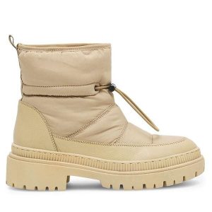 Śniegowce Lasocki. Brązowe buty zimowe Lasocki, bez obcasa, bez zapięcia. Za 269,99 zł.