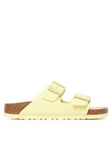 Birkenstock Klapki Arizona 1031505 Żółty. Żółte klapki Birkenstock, bez wzorów, ze skóry, bez obcasa. Za 449,99 zł.