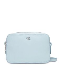 Calvin Klein Torebka Ck Camera Bag LV04F3173G Błękitny. Niebieskie listonoszki Calvin Klein, bez wzorów, ze skóry, bez dodatków. Za 369,99 zł.