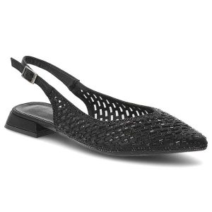 Sandały damskie S.Barski, cholewka ze skóry ekologicznej zapinane na sprzączkę, czarne, SR61-0105. Czarne sandały S.BARSKI, bez wzorów, ze skóry ekologicznej, bez obcasa, bez zapięcia. Za 199,00 zł.