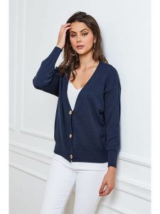 Joséfine Kardigan "Gino" w kolorze granatowym rozmiar: S. Niebieskie kardigany Joséfine, z kaszmiru. Za 197,45 zł.