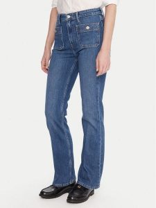 Tommy Hilfiger Jeansy WW0WW48255 Niebieski Flare Fit. Niebieskie jeansy TOMMY HILFIGER, bez wzorów, z bawełny. Za 559,99 zł.
