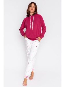 PJ Salvage Bluza w kolorze różowym rozmiar: L. Różowe bluzy PJ Salvage, l, bez wzorów, z kapturem. Za 100,99 zł.