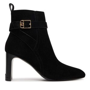 Botki Liu Jo. Czarne botki Liu Jo, bez wzorów, bez obcasa, na słupku, bez zapięcia. Za 539,99 zł.