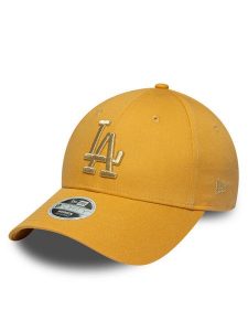 New Era Czapka z daszkiem LA Dodgers Metallic Yellow 9FORTY 60667386 Żółty. Żółte czapki New Era, bez wzorów, z bawełny. Za 99,99 zł.
